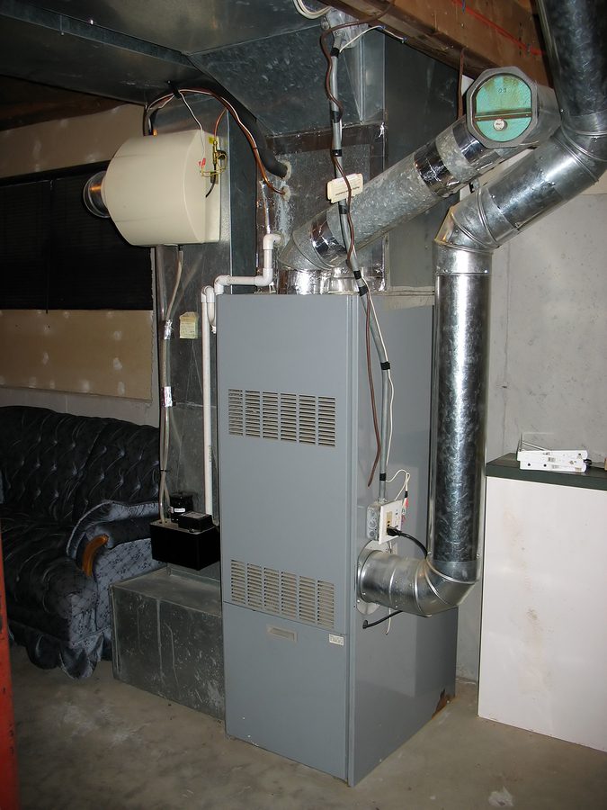 Indoor HVAC and furnace unit.