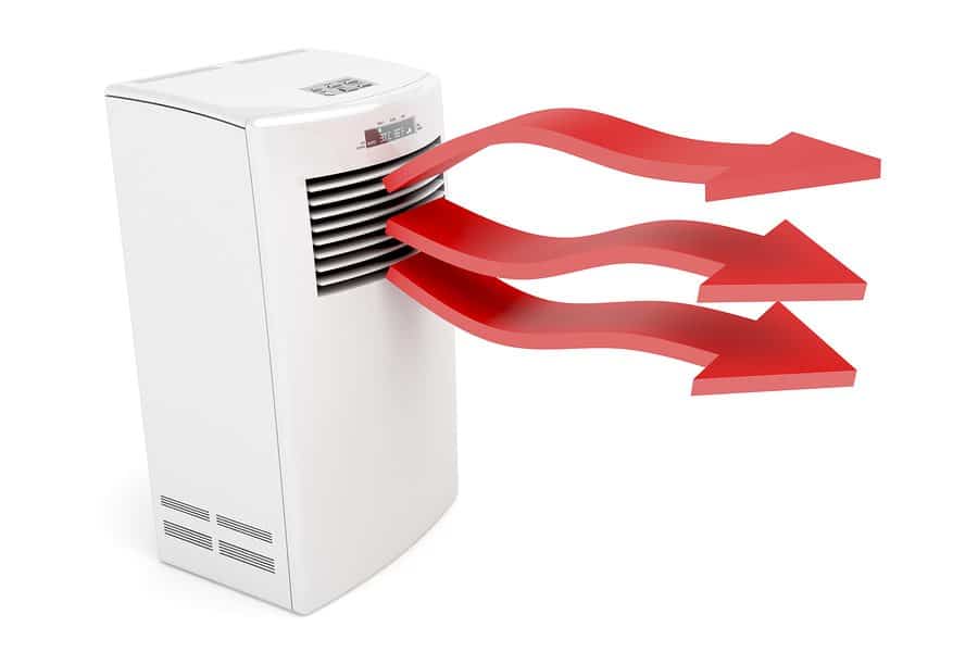 AC unit blowing hot air. 